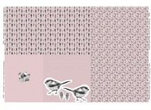 Jersey - Panel Vögelchen Spatz altrosa